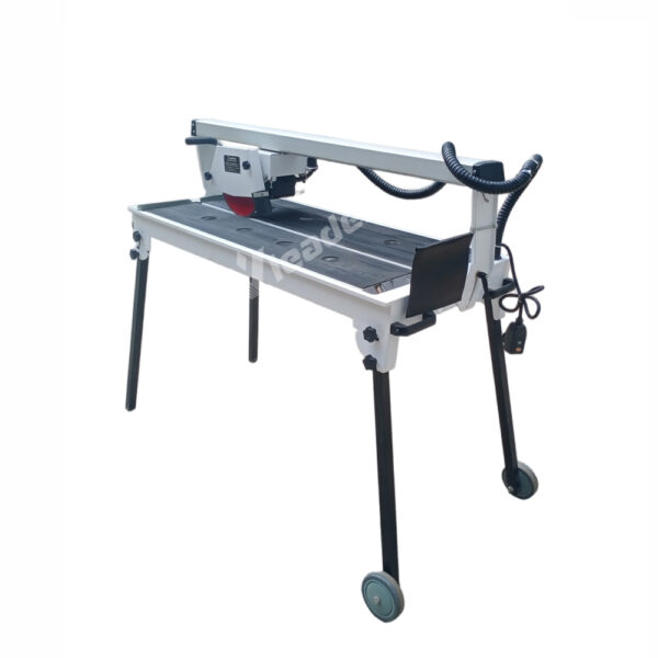 45-Degree Angle Tile Cutter Bridge Table Saw Vbs-230 with Foldable Transport Wheels